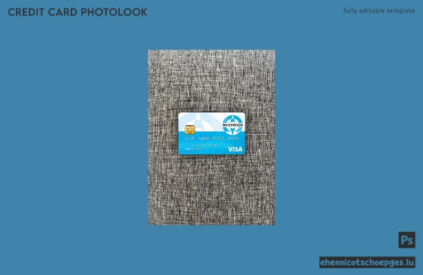 Vereinigtes Königreich Weststein Bank Visa-Karte Fotoansicht Beispielvorschau